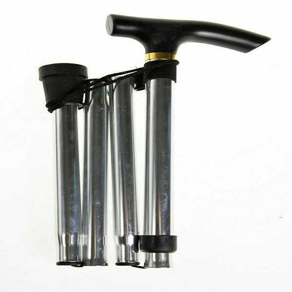 Premium Adjustable Walking Stick Folding Cane Plain Design Non-slip Steel Body - Image 3