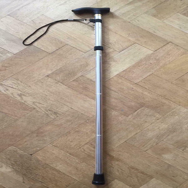 Premium Adjustable Walking Stick Folding Cane Plain Design Non-slip Steel Body - Image 5