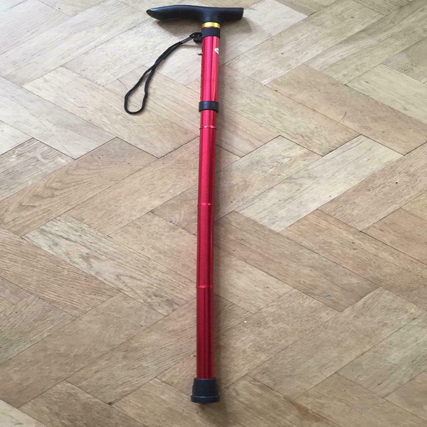 Premium Adjustable Walking Stick Folding Cane Plain Design Non-slip Steel Body - Image 6