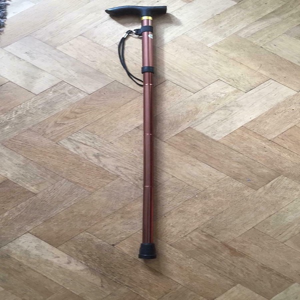 Premium Adjustable Walking Stick Folding Cane Plain Design Non-slip Steel Body - Image 8